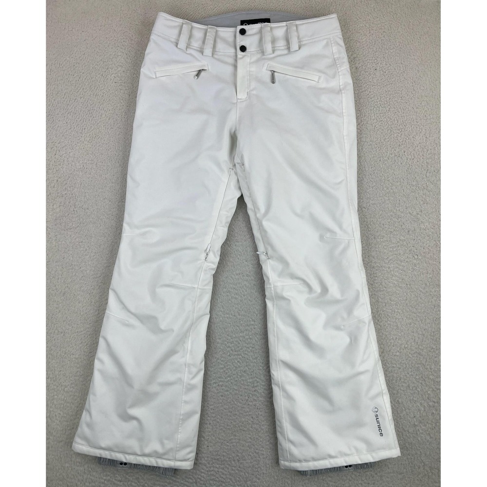 Sunice Womens White 3M Thinsulate Insulated Ski Snow Pants Size 10